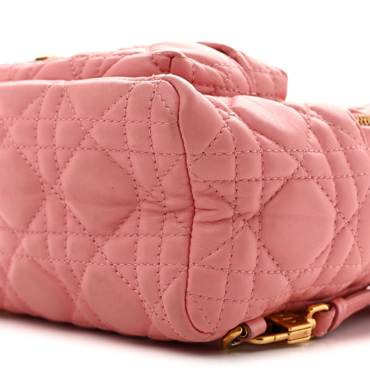 Lambskin Cannage Mini Backpack Peach Blossom