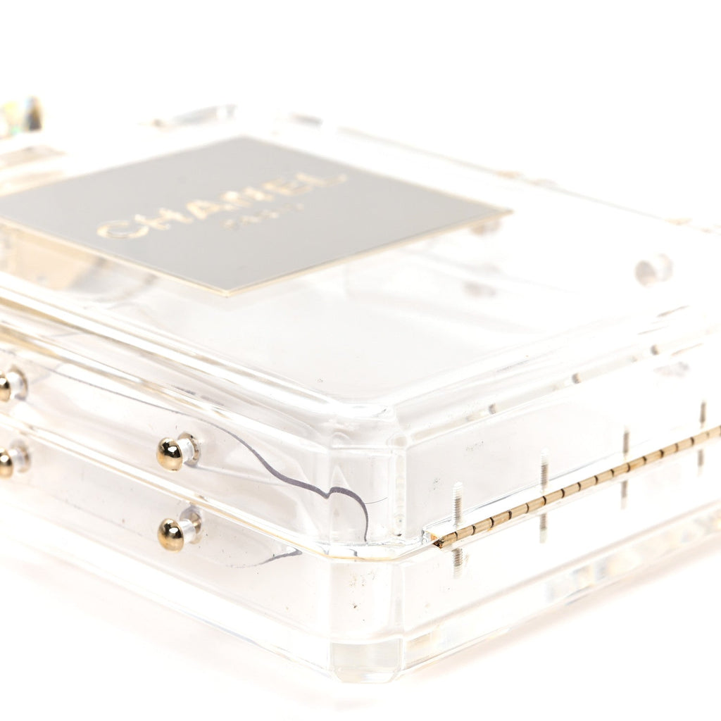 Transluscent Plexiglass Perfume Bottle Clutch