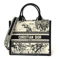 Calfskin Dioriviera Toile De Jouy Small Book Tote With Strap Latte Multicolor