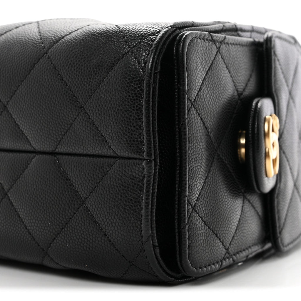 Caviar Quilted Mini Chanel 25 Handbag Black