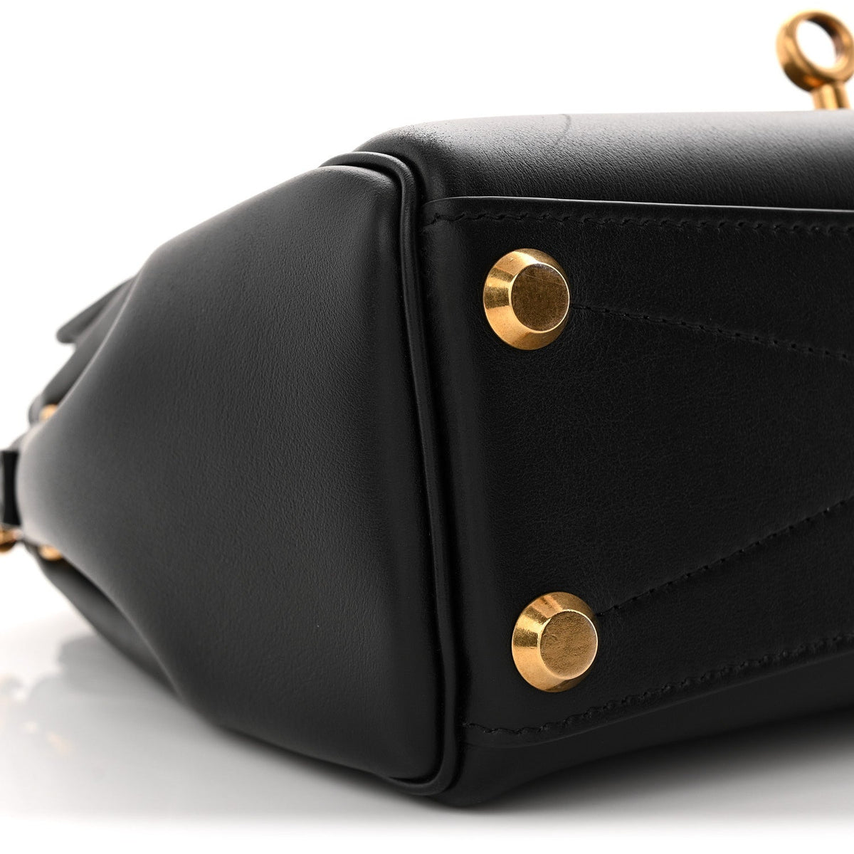 Smooth Calfskin Mini Bel Air Carry All Bag Black