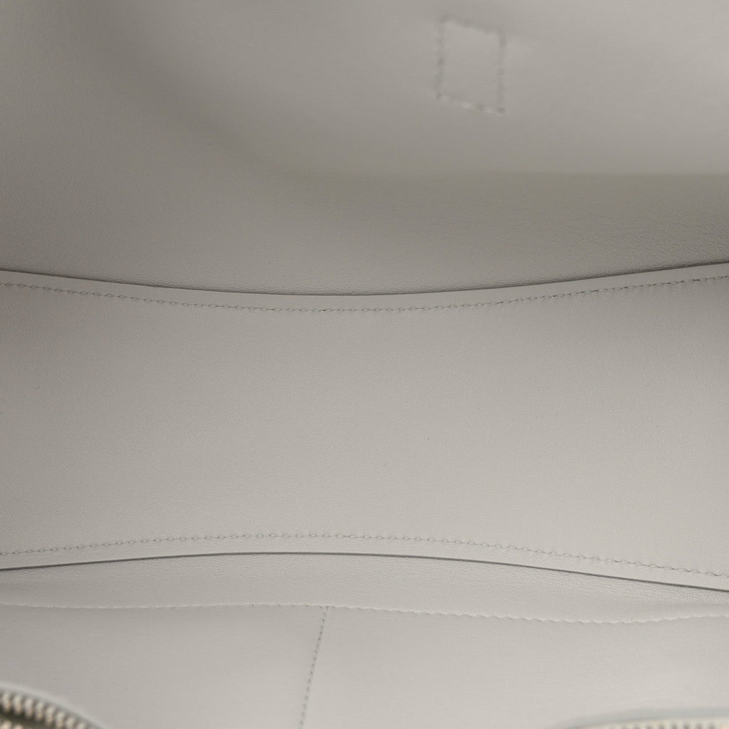 Smooth Calfskin Mini Bel Air Carry All Bag White