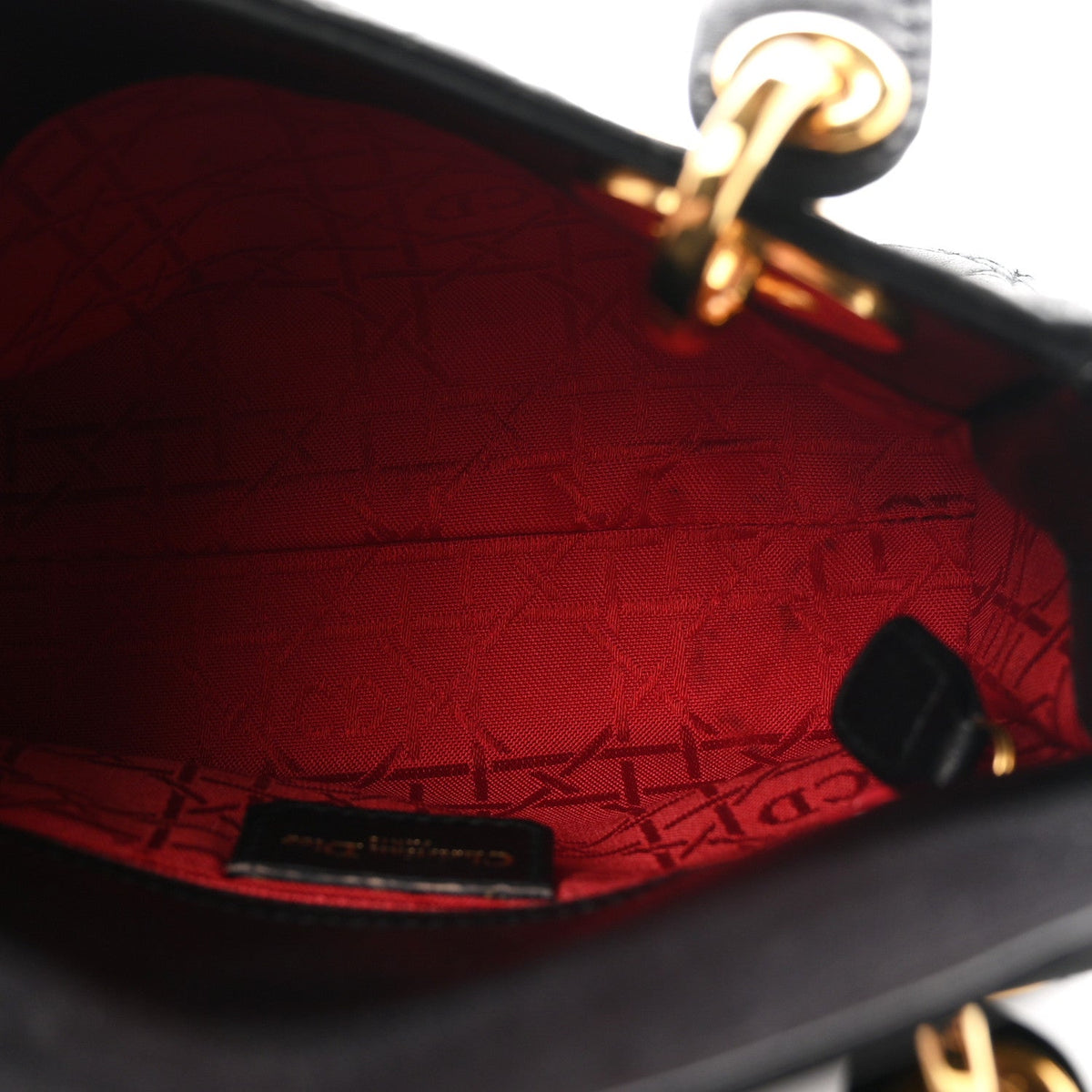 Lambskin Cannage Mini Lady Dior Black