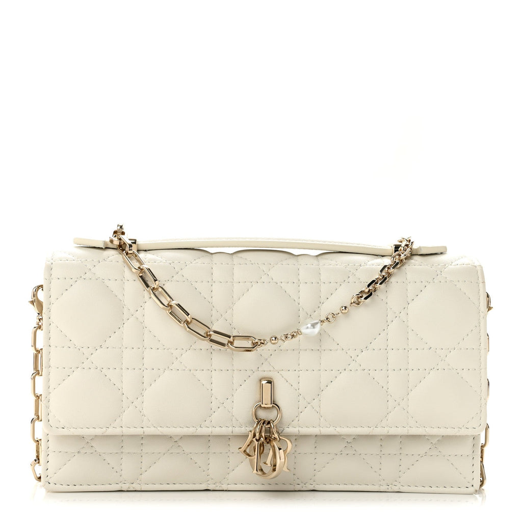 Lambskin Cannage Mini My Dior Bag Latte