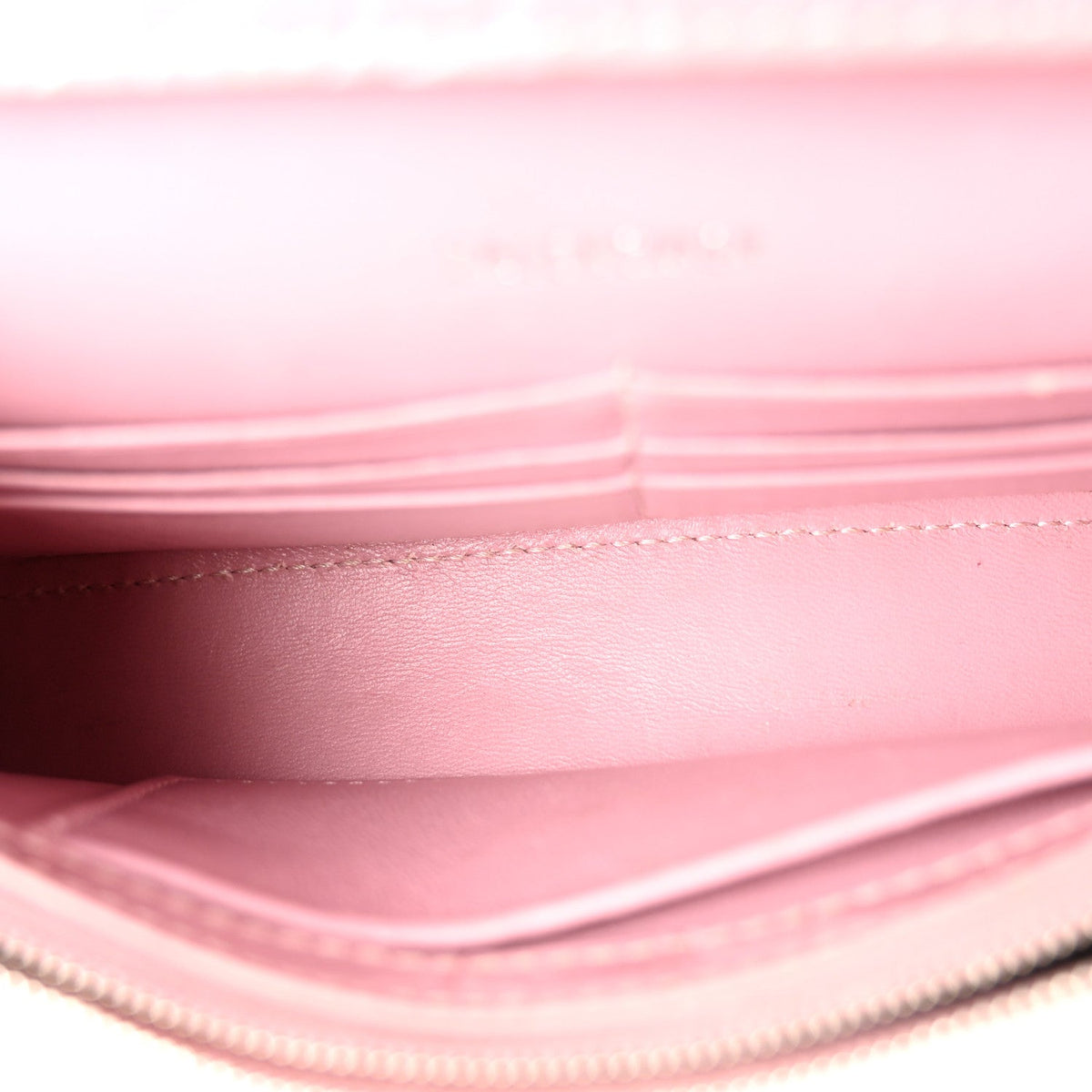 Shiny Calfskin Crocodile Embossed Hourglass Chain Bag Powder Pink
