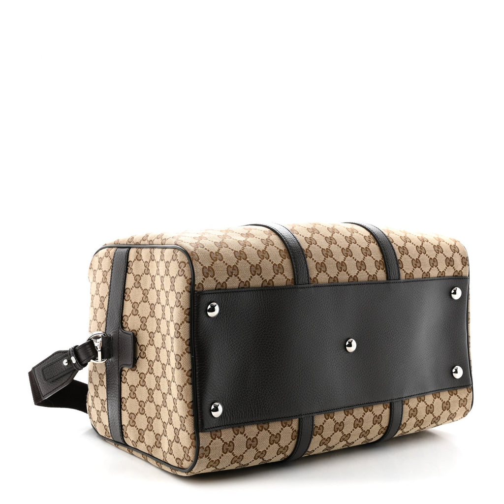 Monogram Dollar Calfskin Boston Duffle Bag Beige Ebony Testa di Moro Marrone Scuro