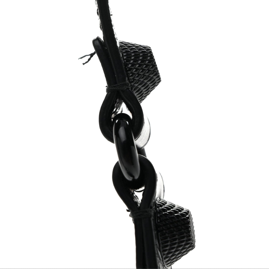 Agneau Arena Monochrome Small Le Cagole Sling Bag Black