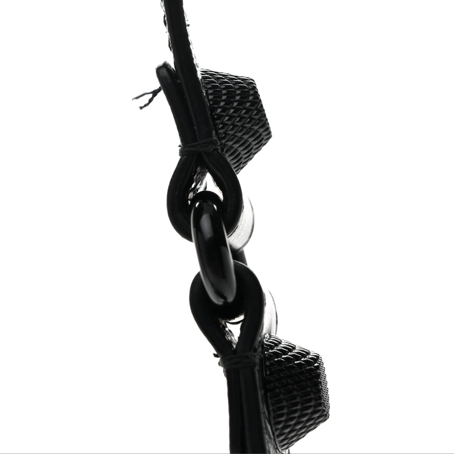 Agneau Arena Monochrome Small Le Cagole Sling Bag Black