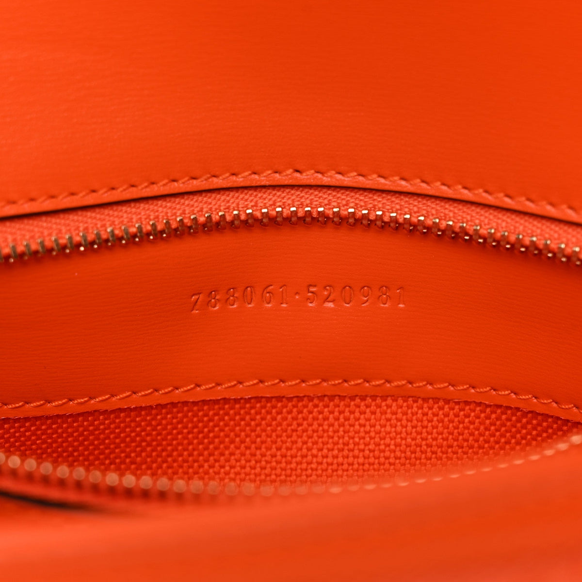 GG Monogram Textured Dollar Calfskin Small Luce Shoulder Bag Orange