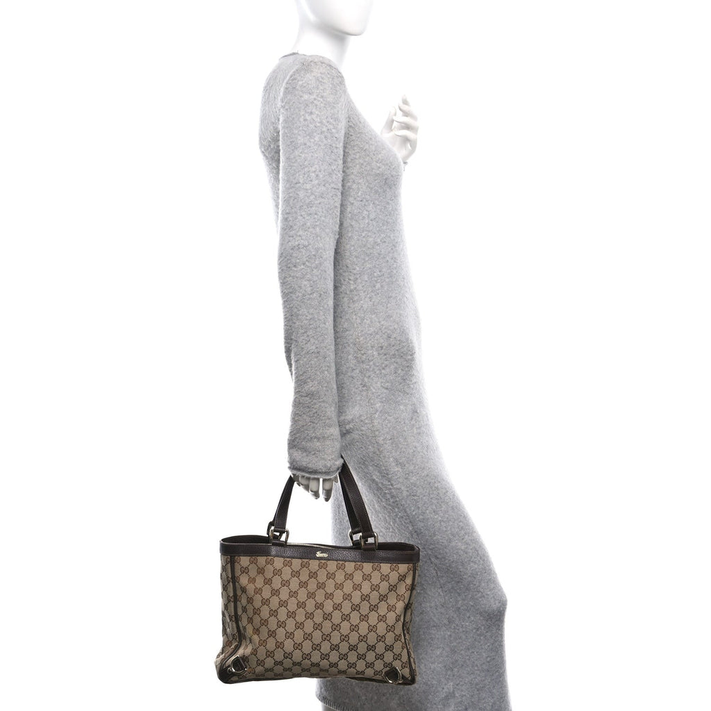 Monogram Medium Abbey Tote  Brown