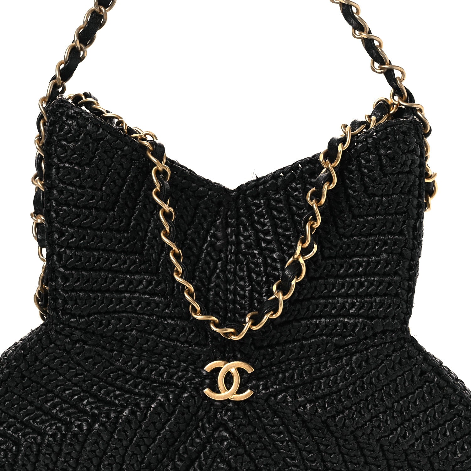 Raffia Star Coco Beach Bag Black