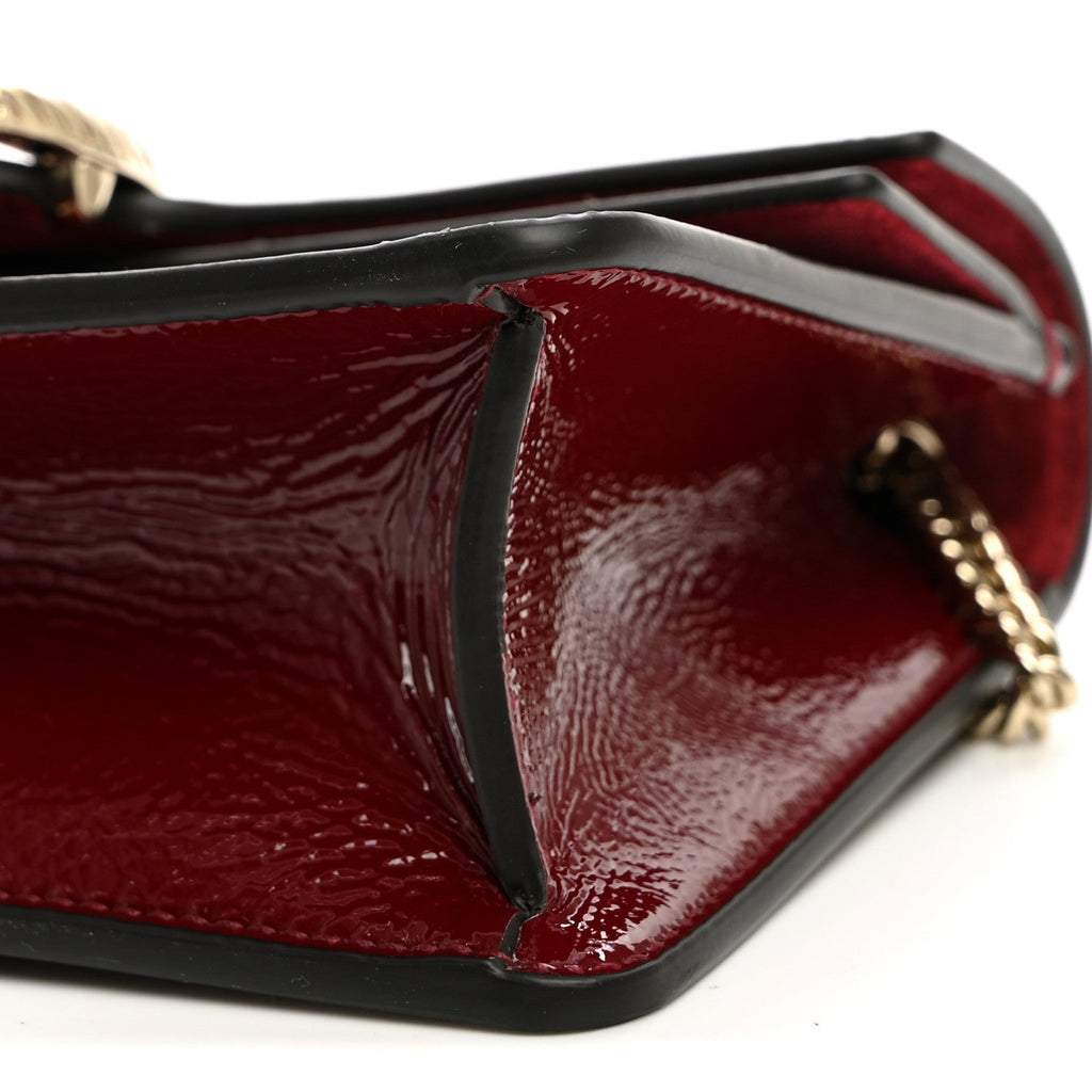 Crinkled Patent Mini Dionysus Shoulder Bag Rosso Ancora Red