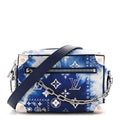 Cowhide Monogram Bandana Mini Soft Trunk Blue