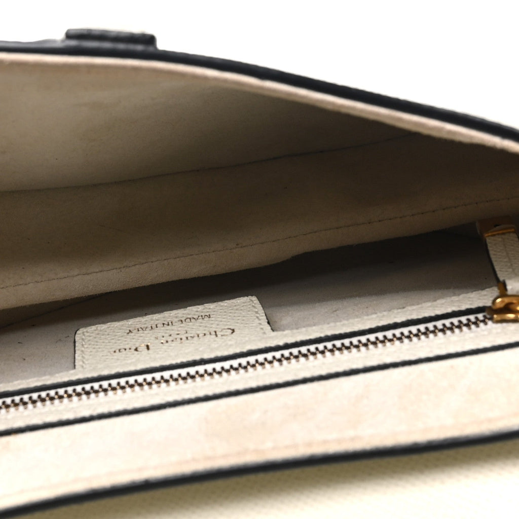 Grained Calfskin Saddle Bag White