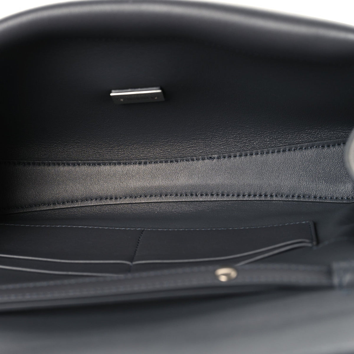 Smooth Calfskin Small Bel Air Clutch On Strap Grey