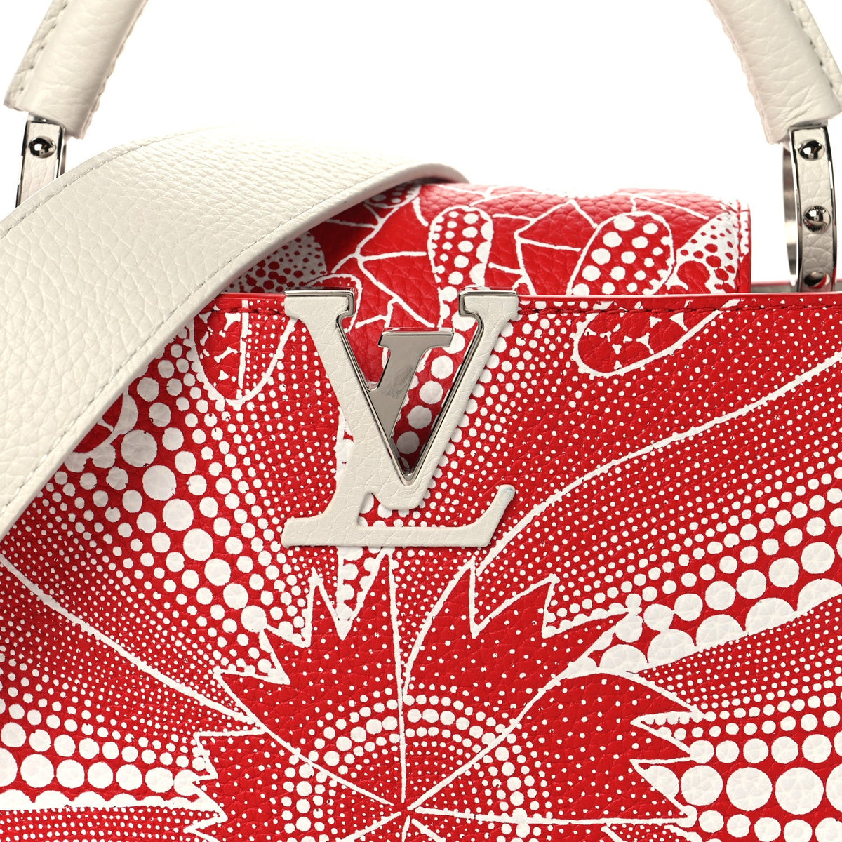 LV X YK Taurillon Psychedelic Flower Capucines BB Rouge
