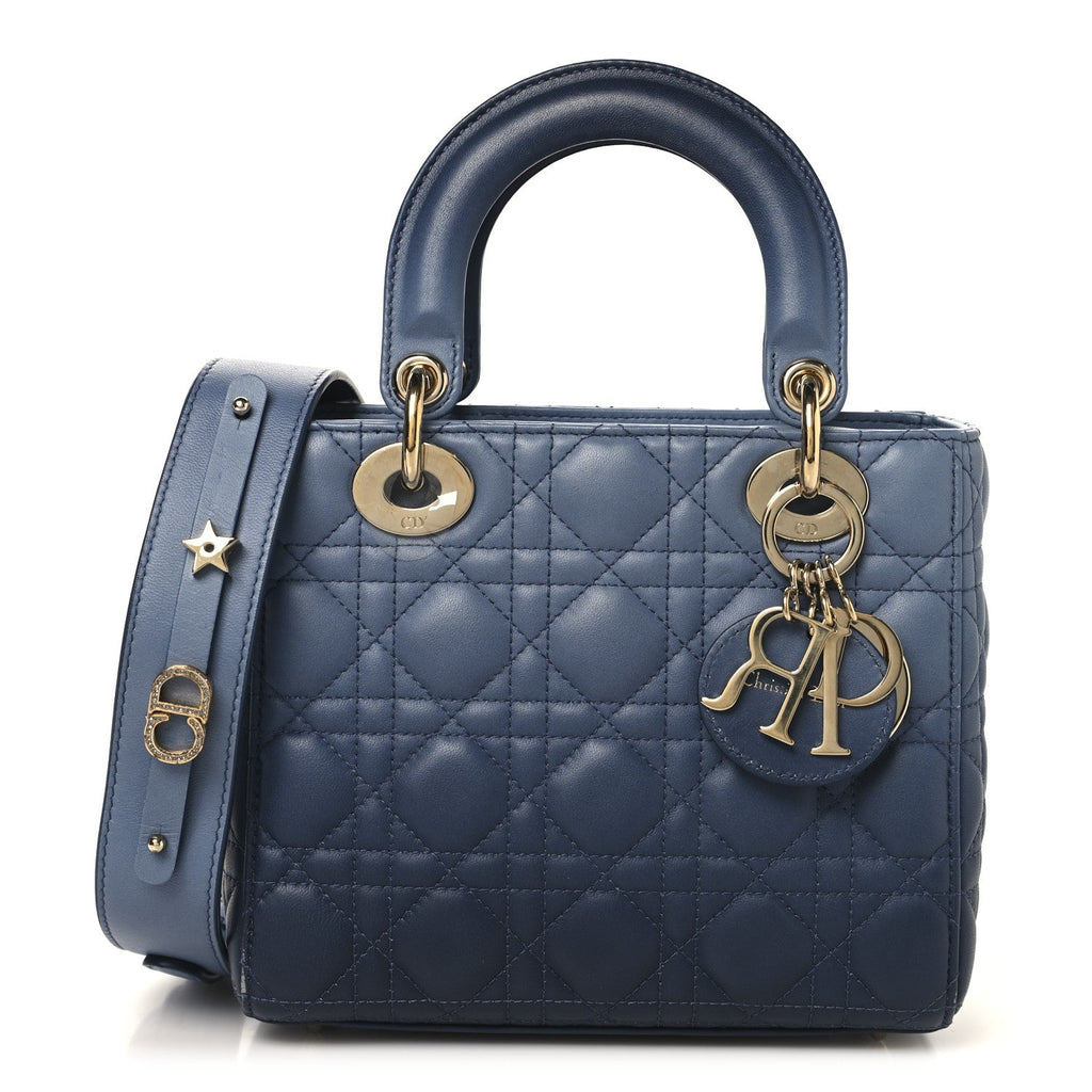 Lambskin Cannage Gradient Small My ABCDior Lady Dior Indigo Blue