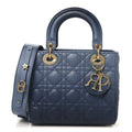 Lambskin Cannage Gradient Small My ABCDior Lady Dior Indigo Blue