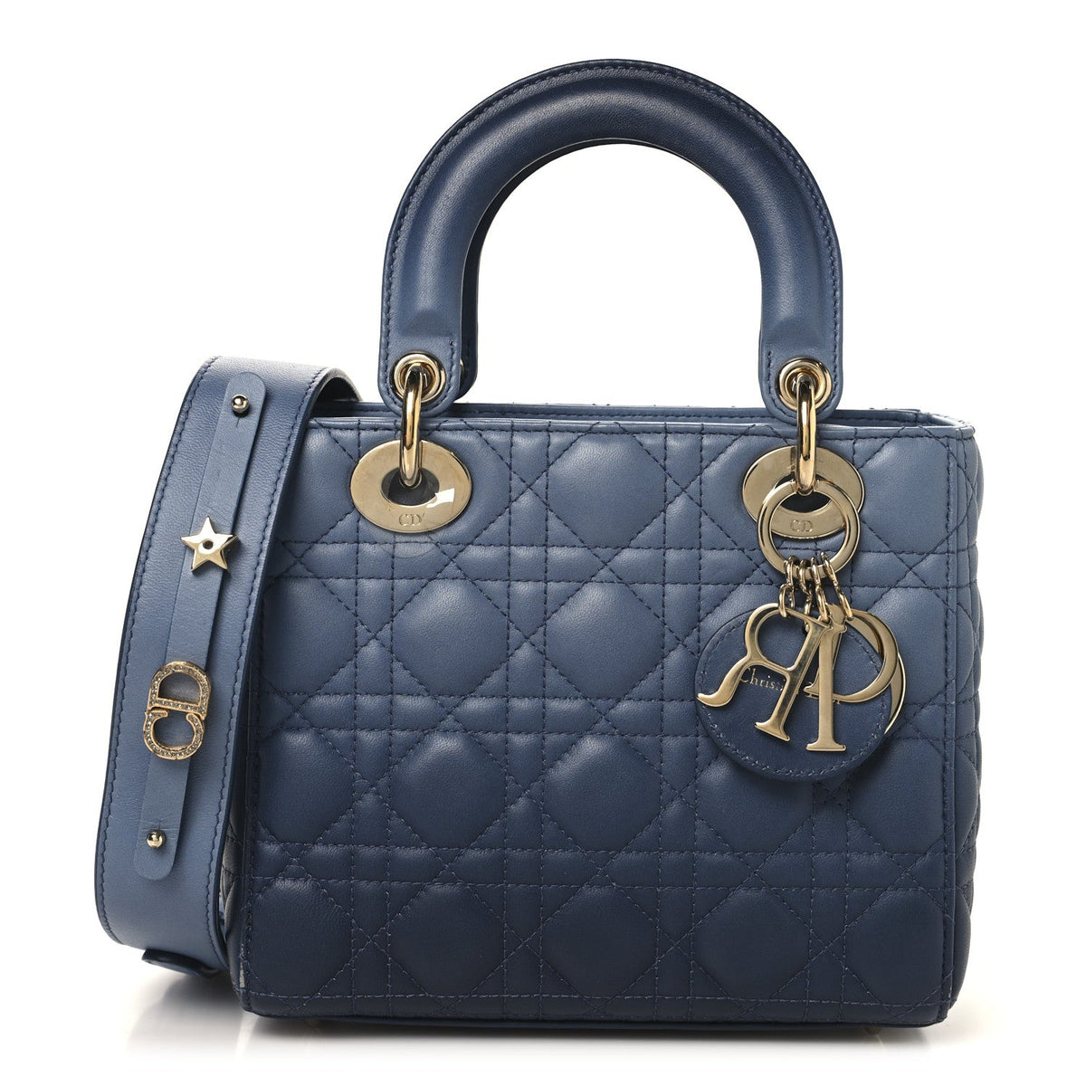 Lambskin Cannage Gradient Small My ABCDior Lady Dior Indigo Blue
