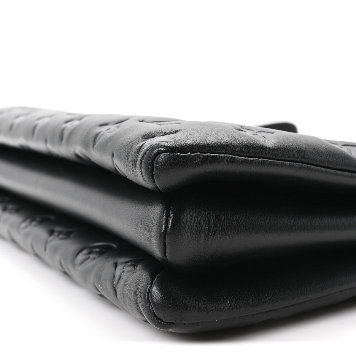Lambskin Embossed Monogram Coussin MM Black