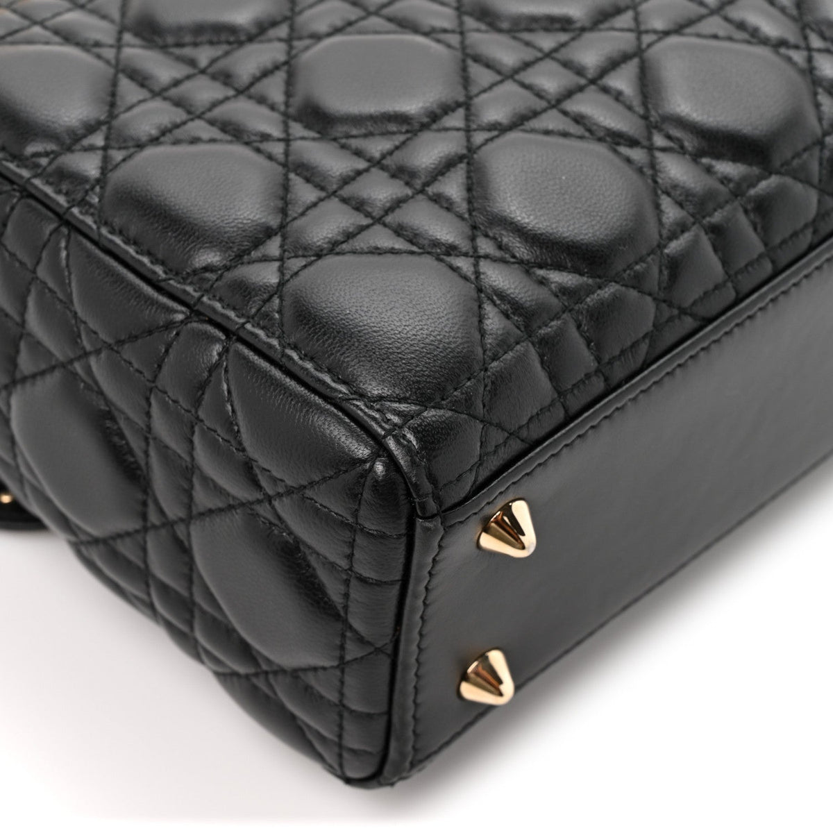 Lambskin Cannage Small Lucky Badges My Lady Dior Black