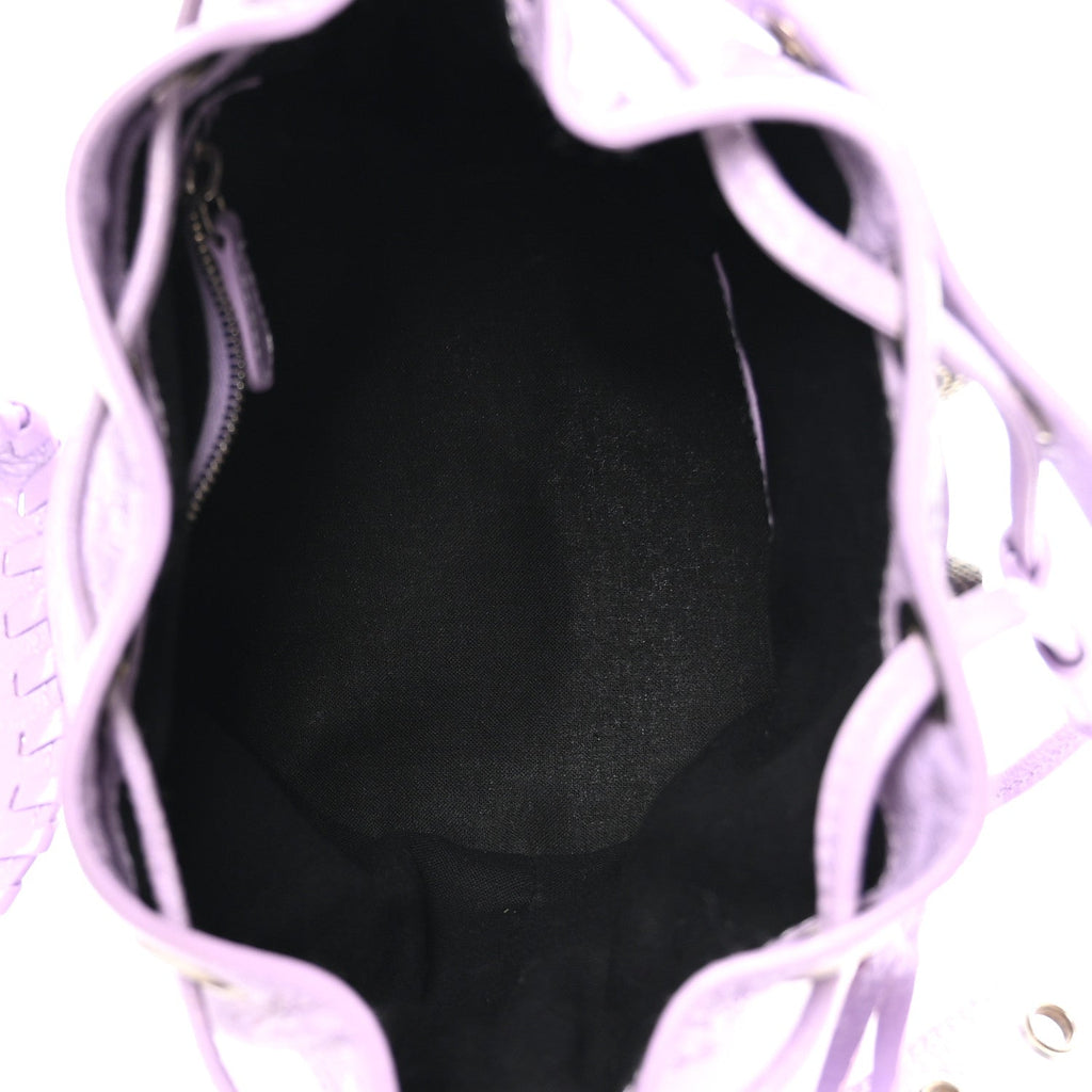 Agneau Arena Le Cagole Bucket Bag XS Lilac