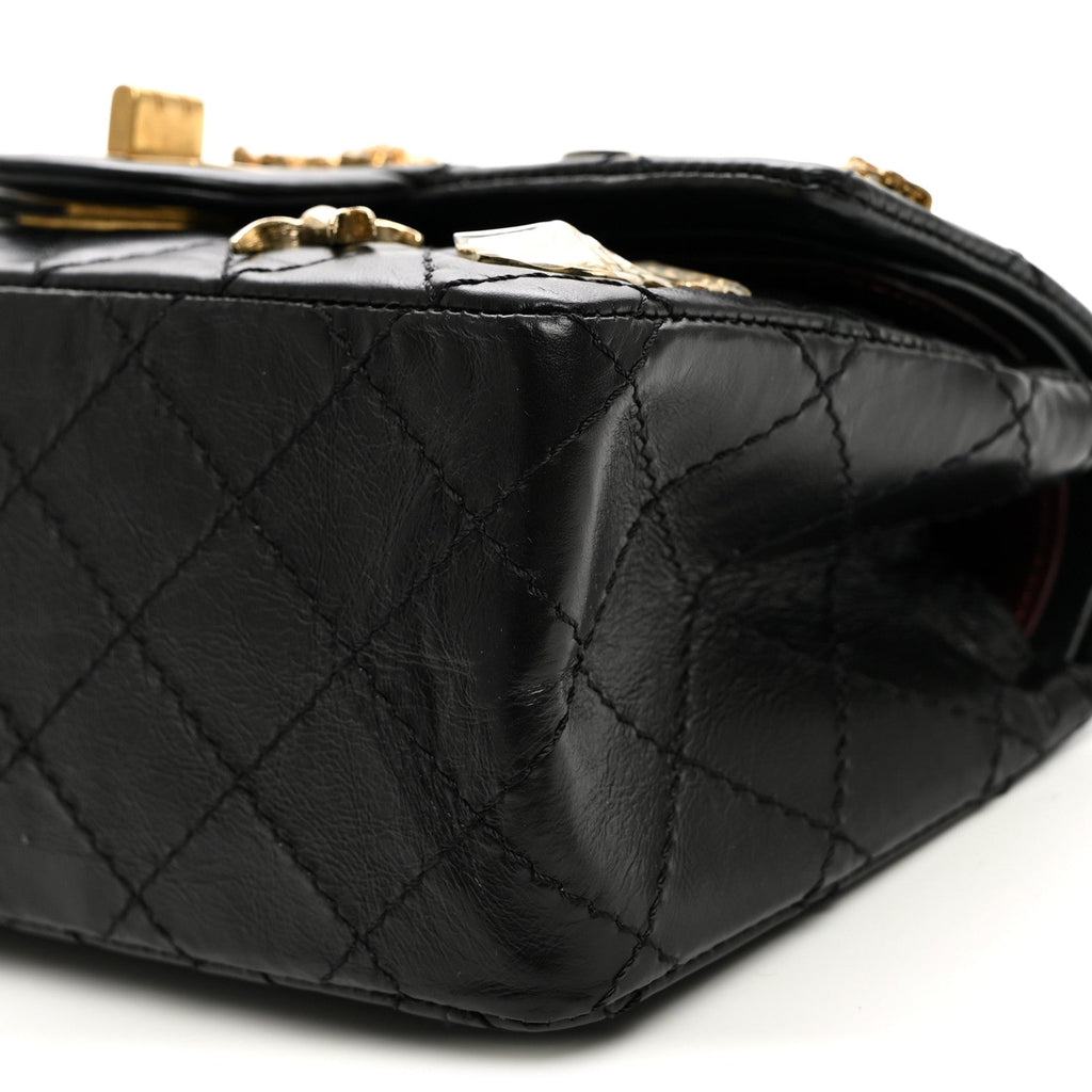Aged Calfskin Lucky Charms 2.55 Reissue 224 Flap Black