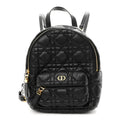 Lambskin Cannage Mini Backpack Black