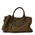 Waxed Suede Calfskin Classic Hardware Medium Le City Khaki