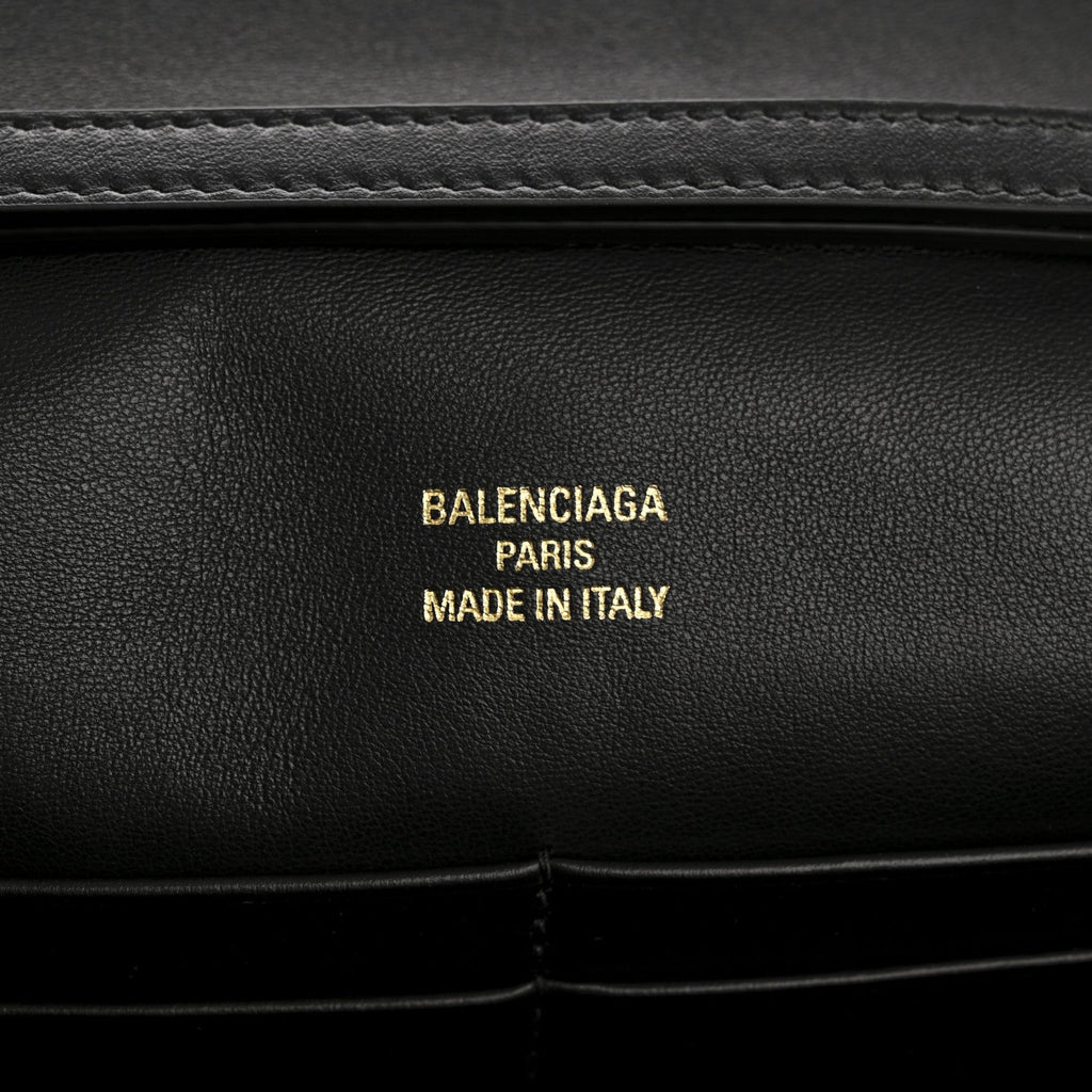 Smooth Calfskin Small Bel Air Clutch On Strap Black Black