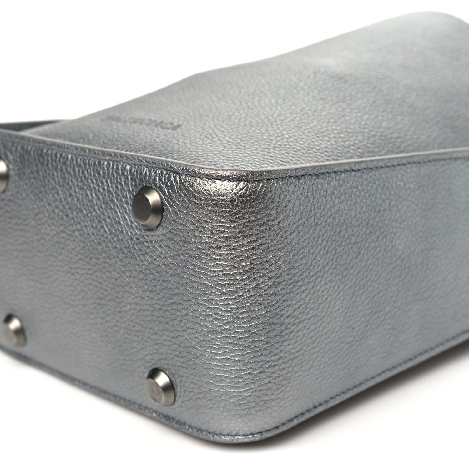 Metallic Calfskin XS Tool 2.0 North-South Tote Silver