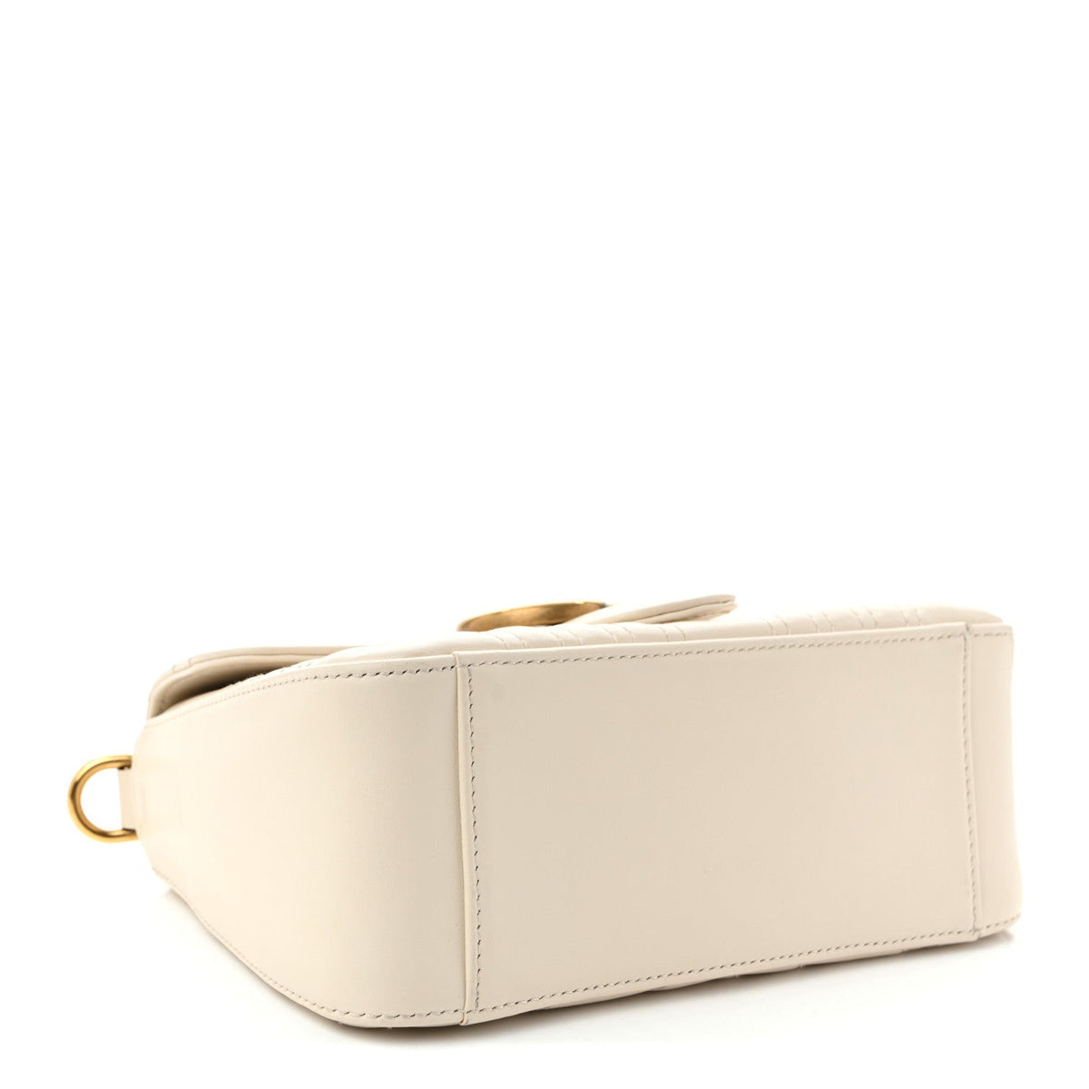 Calfskin Matelasse Mini GG Marmont Top Handle Shoulder Bag White