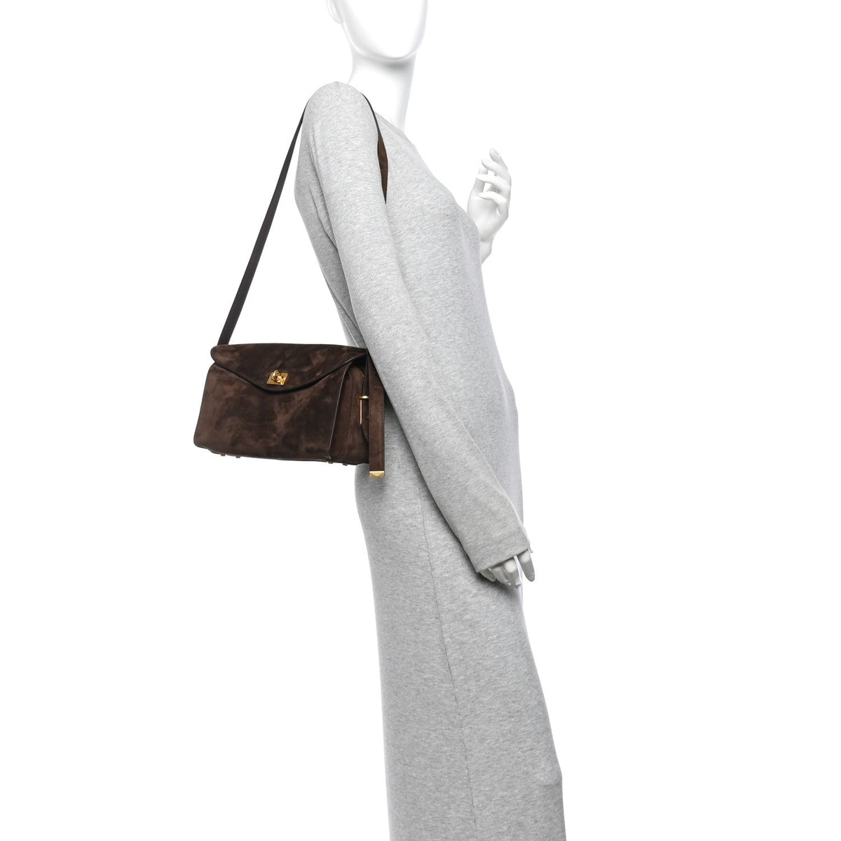 Suede Medium Le 7 Shoulder Bag Moka