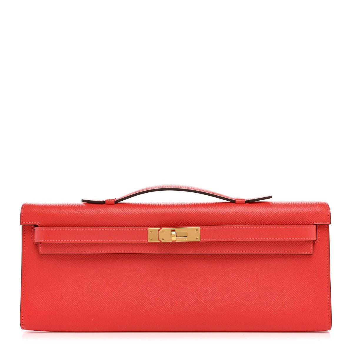 Epsom Kelly Cut Clutch Pochette Rose Jaipur