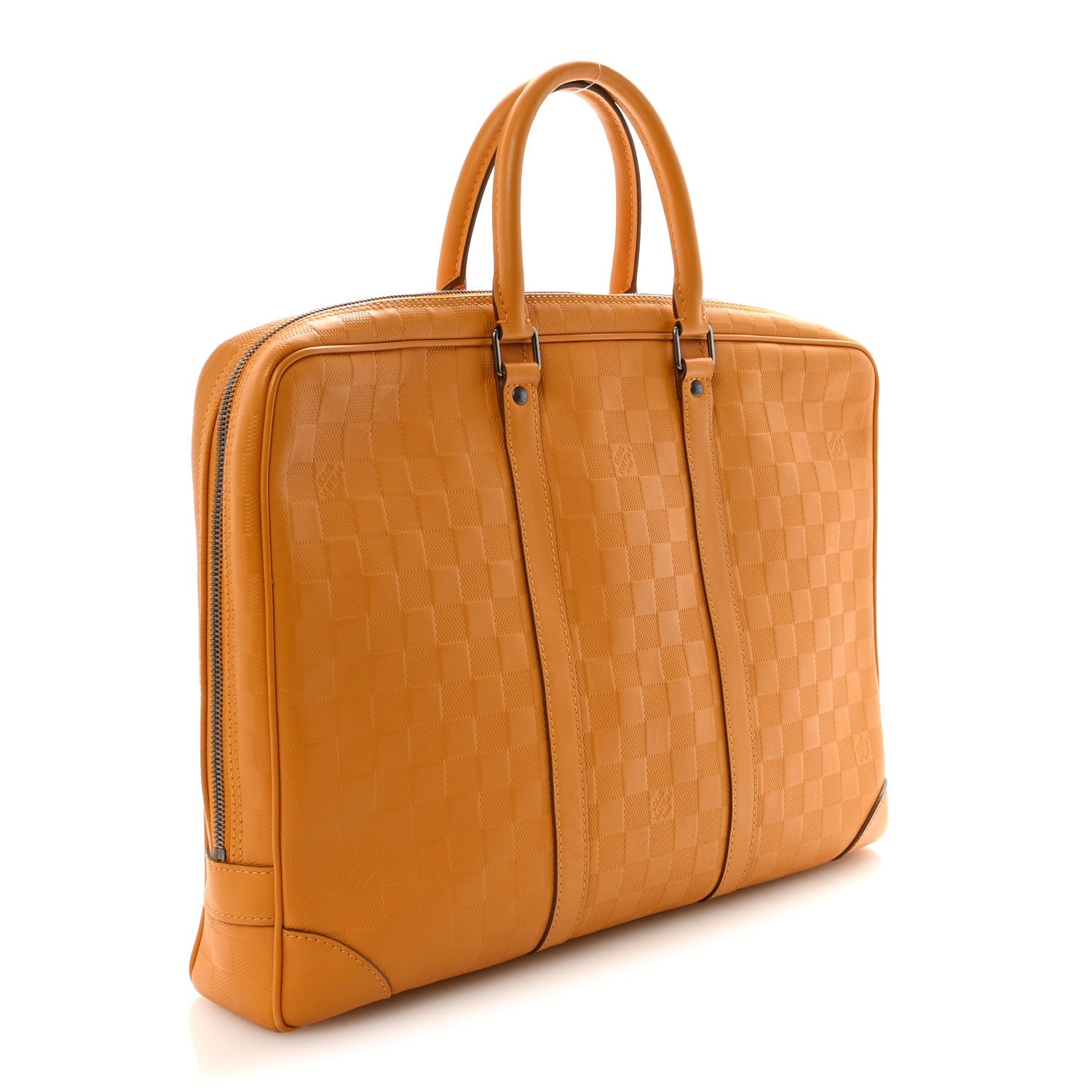 Damier Infini Porte-Documents Voyage Jaune