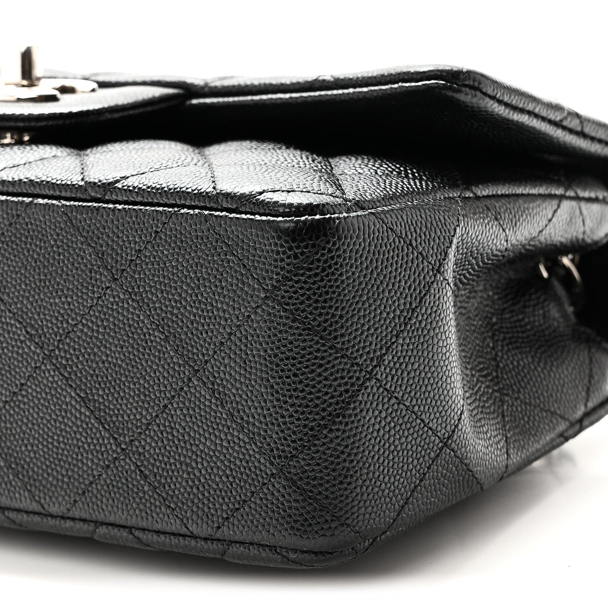 Caviar Quilted Mini Rectangular Flap Black