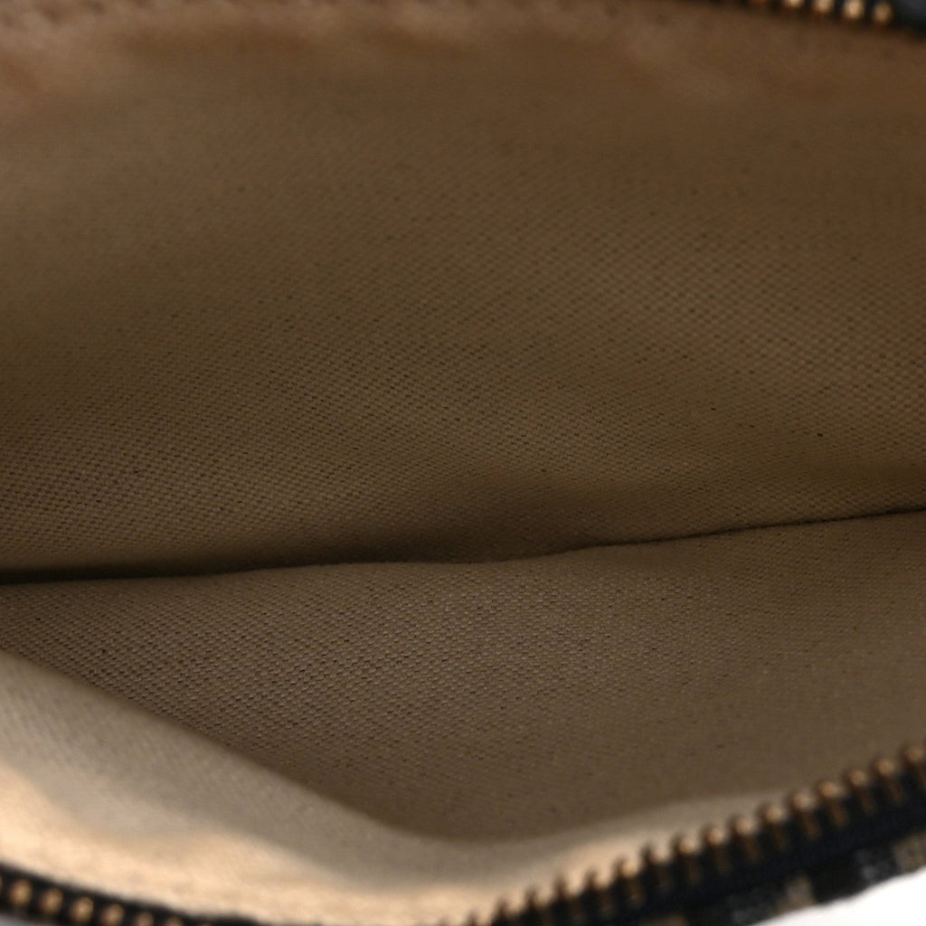 Oblique Saddle Pouch With Strap Navy Blue