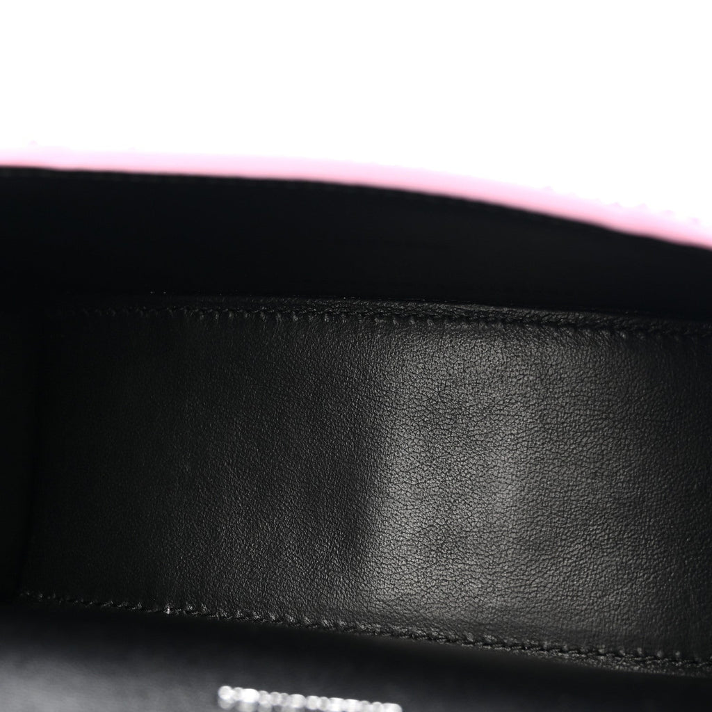 Strass Suede Hourglass Top Handle Bag XS Pink