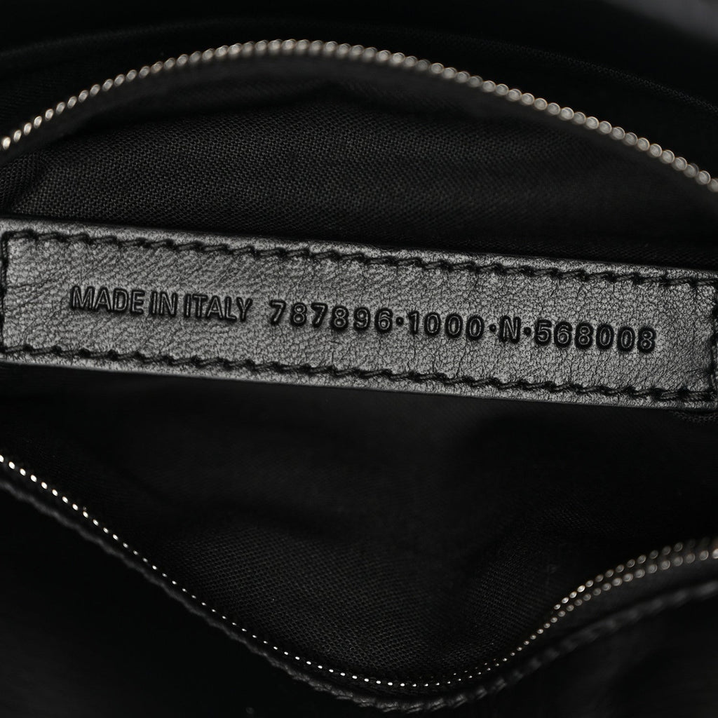 Thin Calfskin Small Monaco Sling Shoulder Bag Black