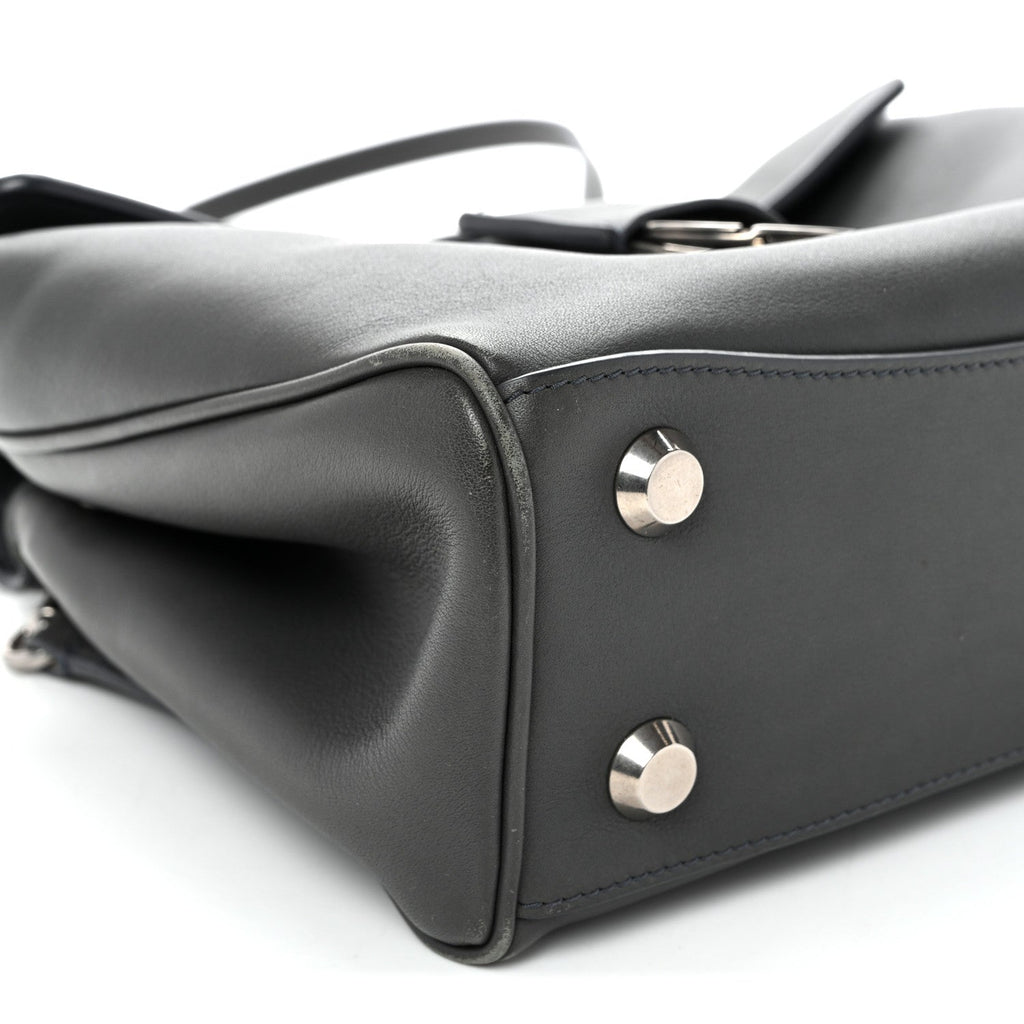Natural Smooth Calfskin Mini Rodeo Top Handle Handbag Grey