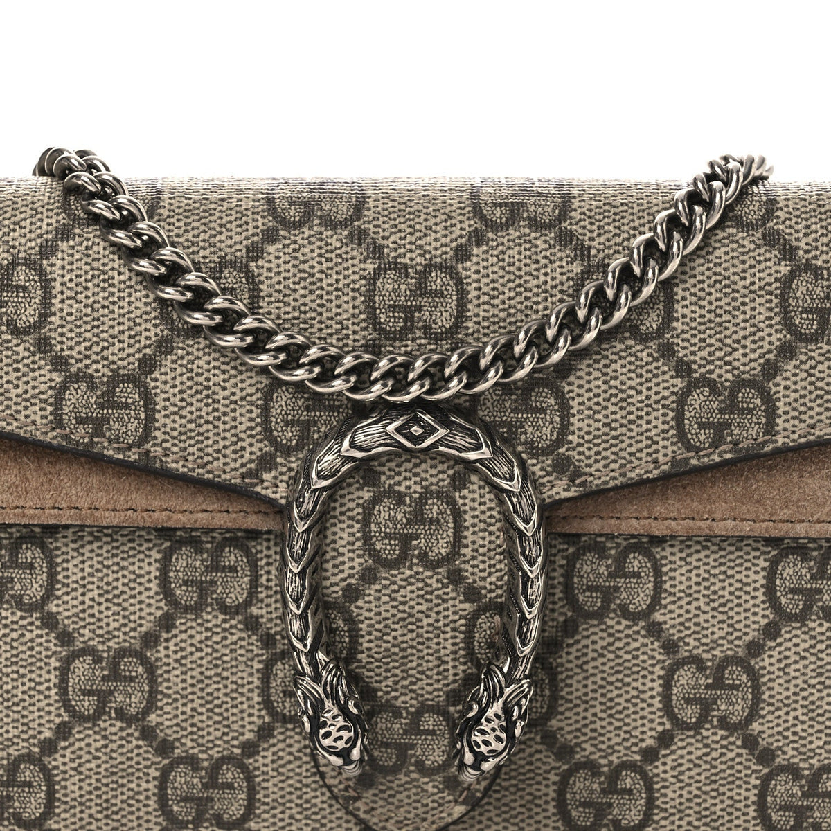 GG Supreme Monogram Super Mini Dionysus Shoulder Bag Taupe
