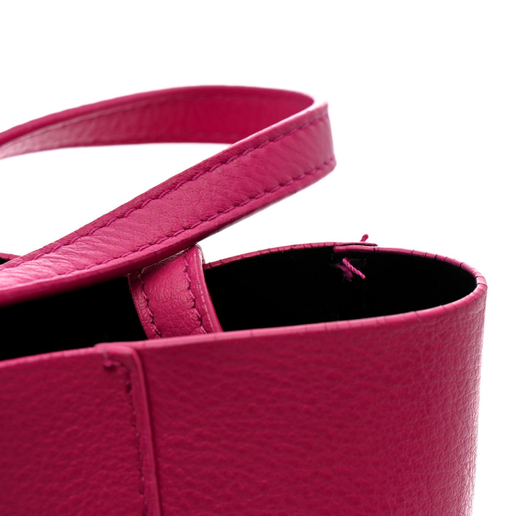 Calfskin XXS Everyday Tote Rose Magenta Black