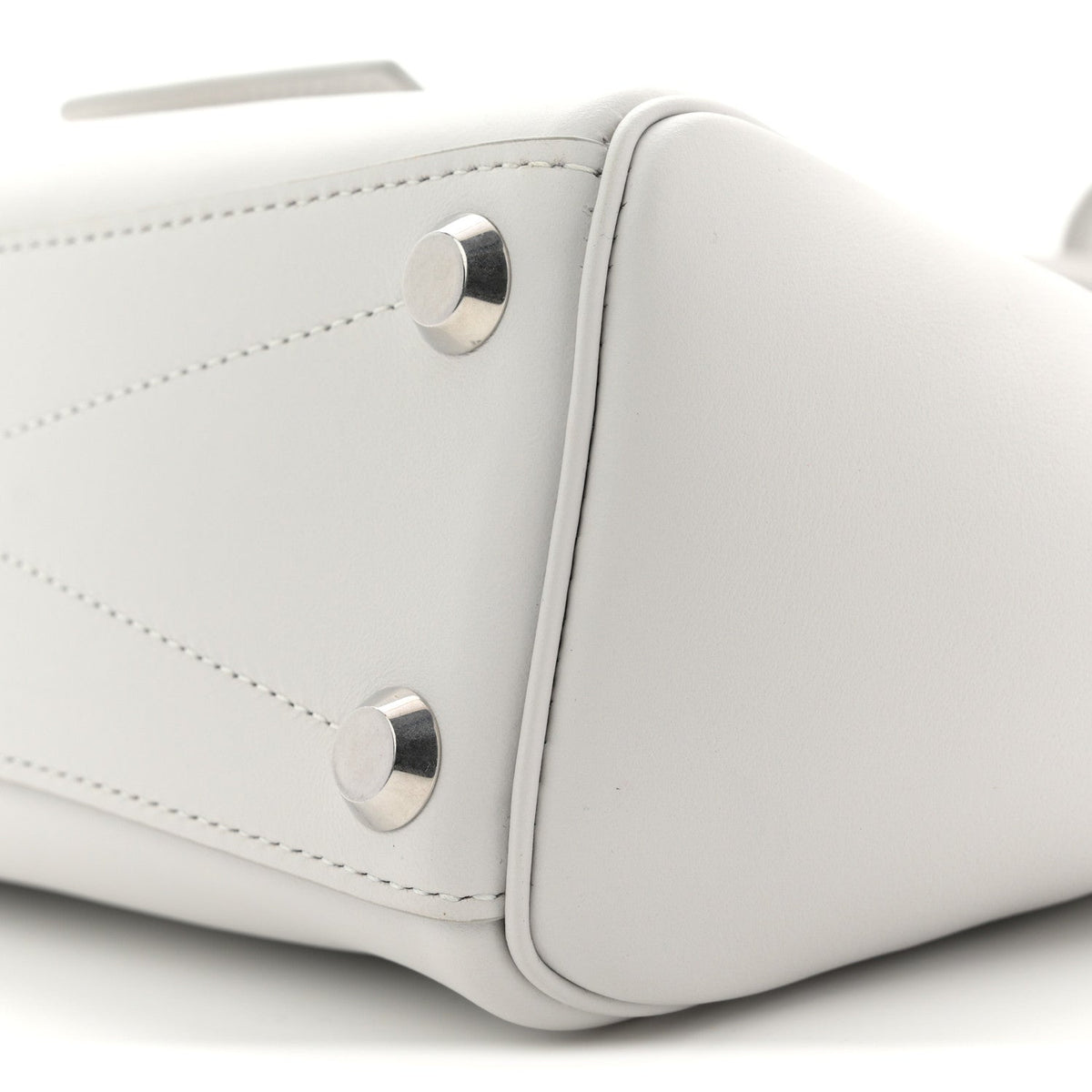 Smooth Calfskin Mini Bel Air Carry All Bag White