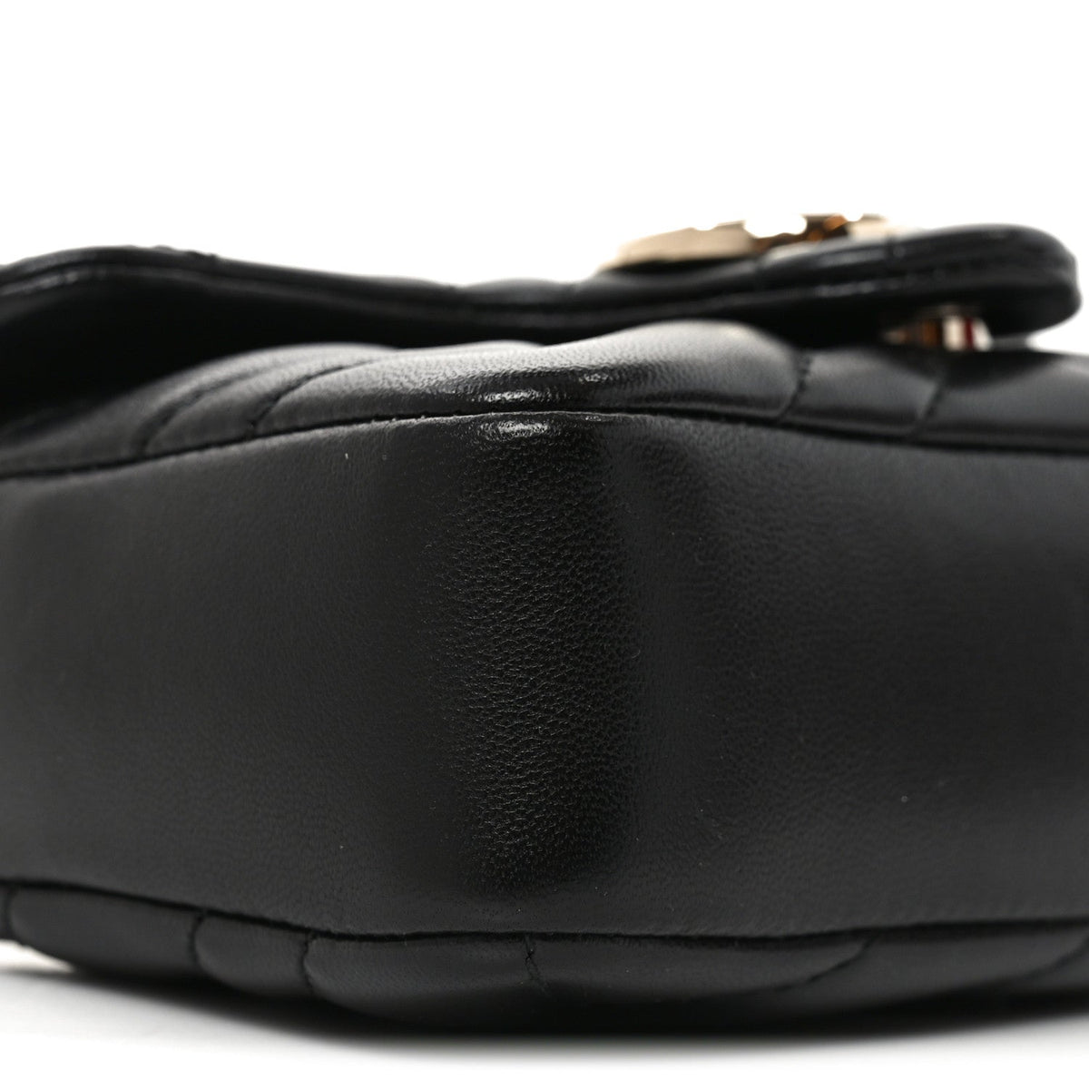Lambskin Matelasse Mini GG Marmont Shoulder Bag Black