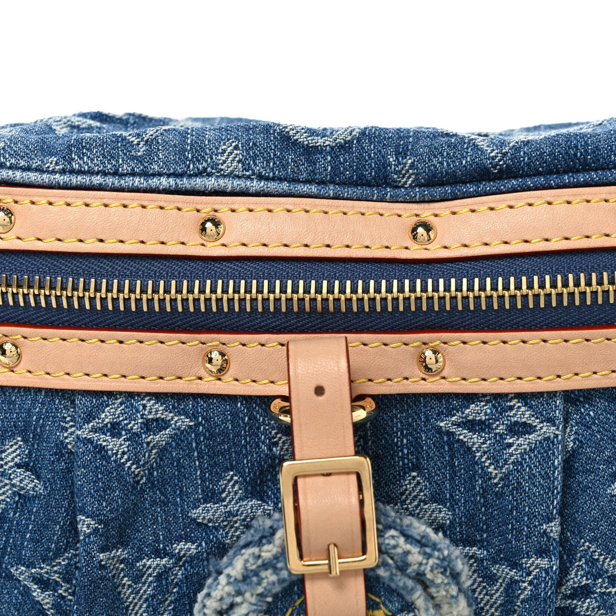 Monogram Denim High Rise Bumbag Blue