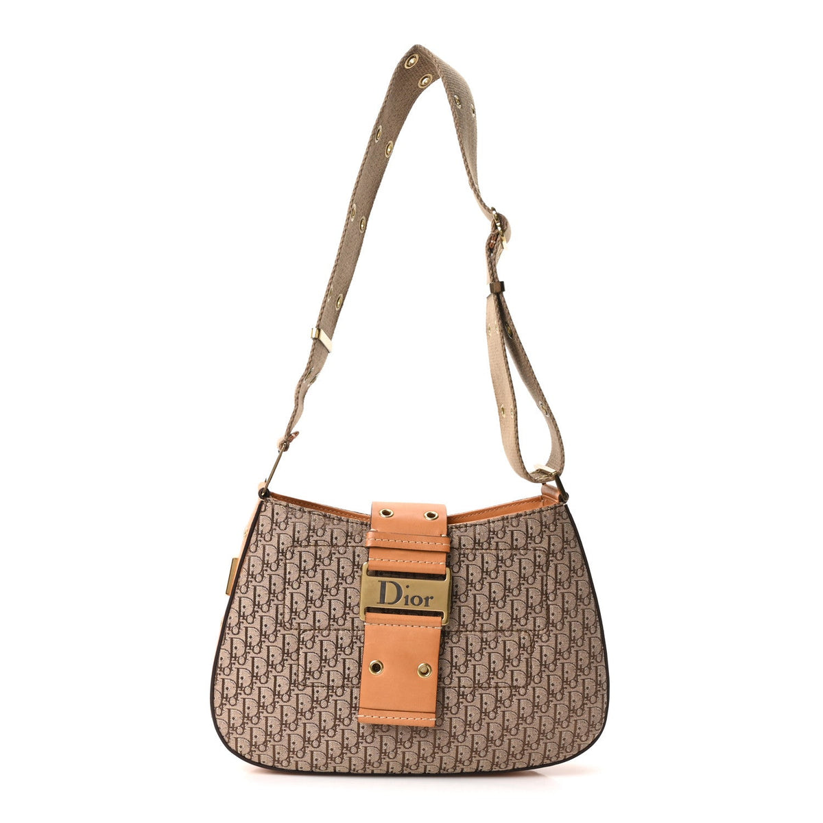 Calfskin Monogram Street Chic Medium Columbus Ave Beige