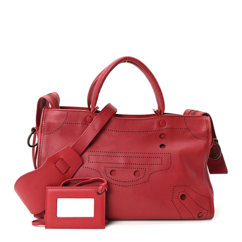 Veau Soyeux Perforated Blackout Hardware S City Rouge Groseille