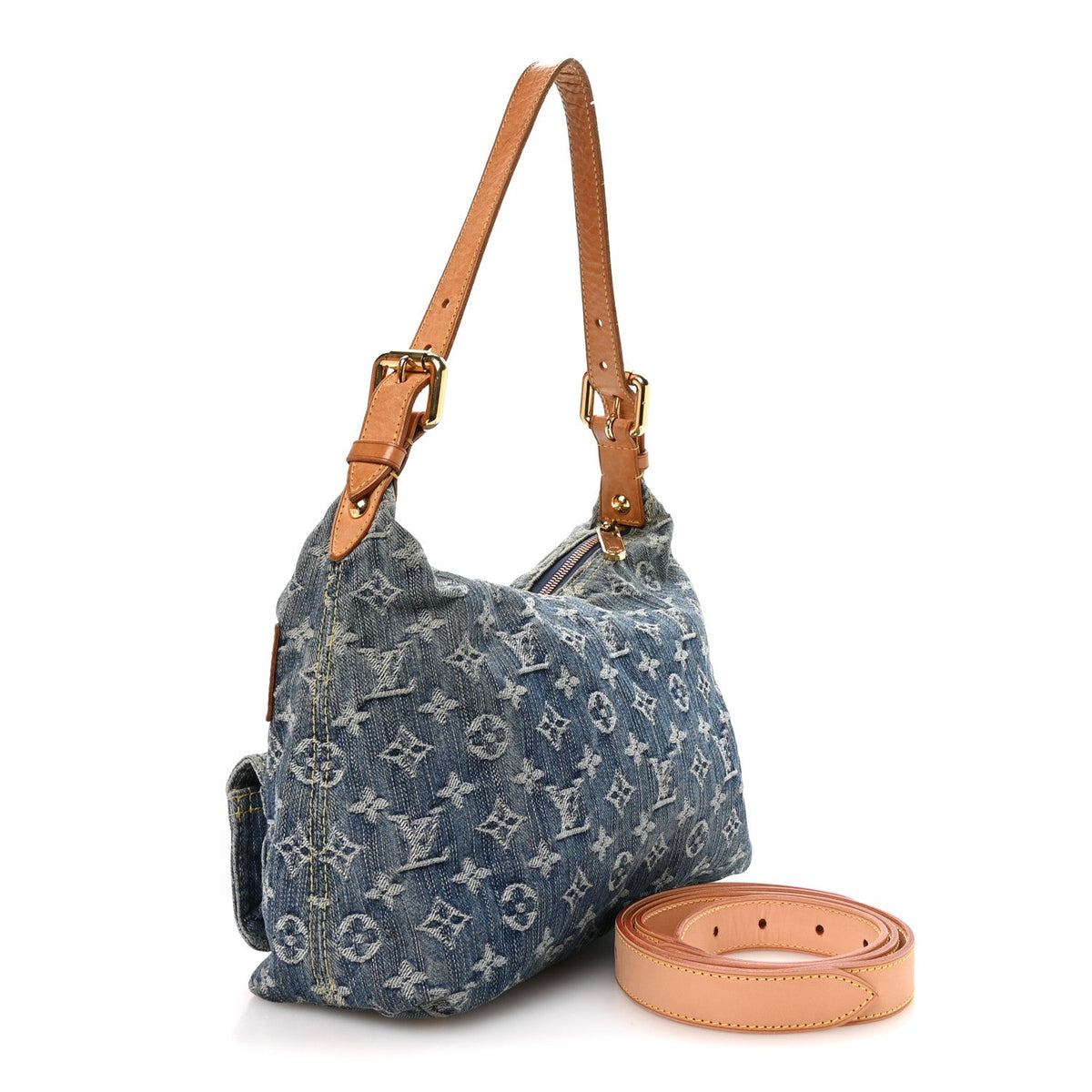 Monogram Denim Baggy PM Blue