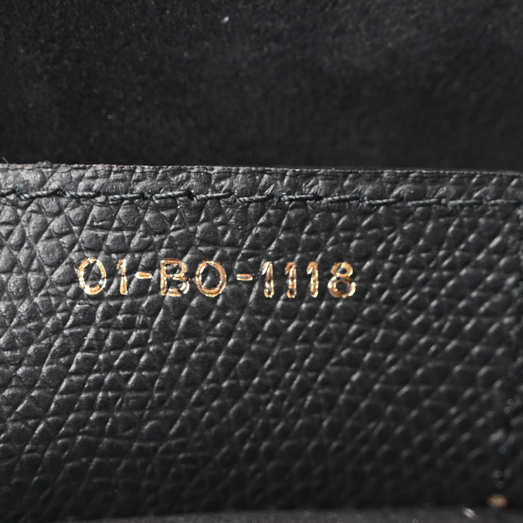 Grained Calfskin Saddle Bag Black