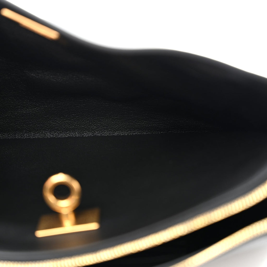 Natural Smooth Calfskin Rodeo Sling Pochette Black